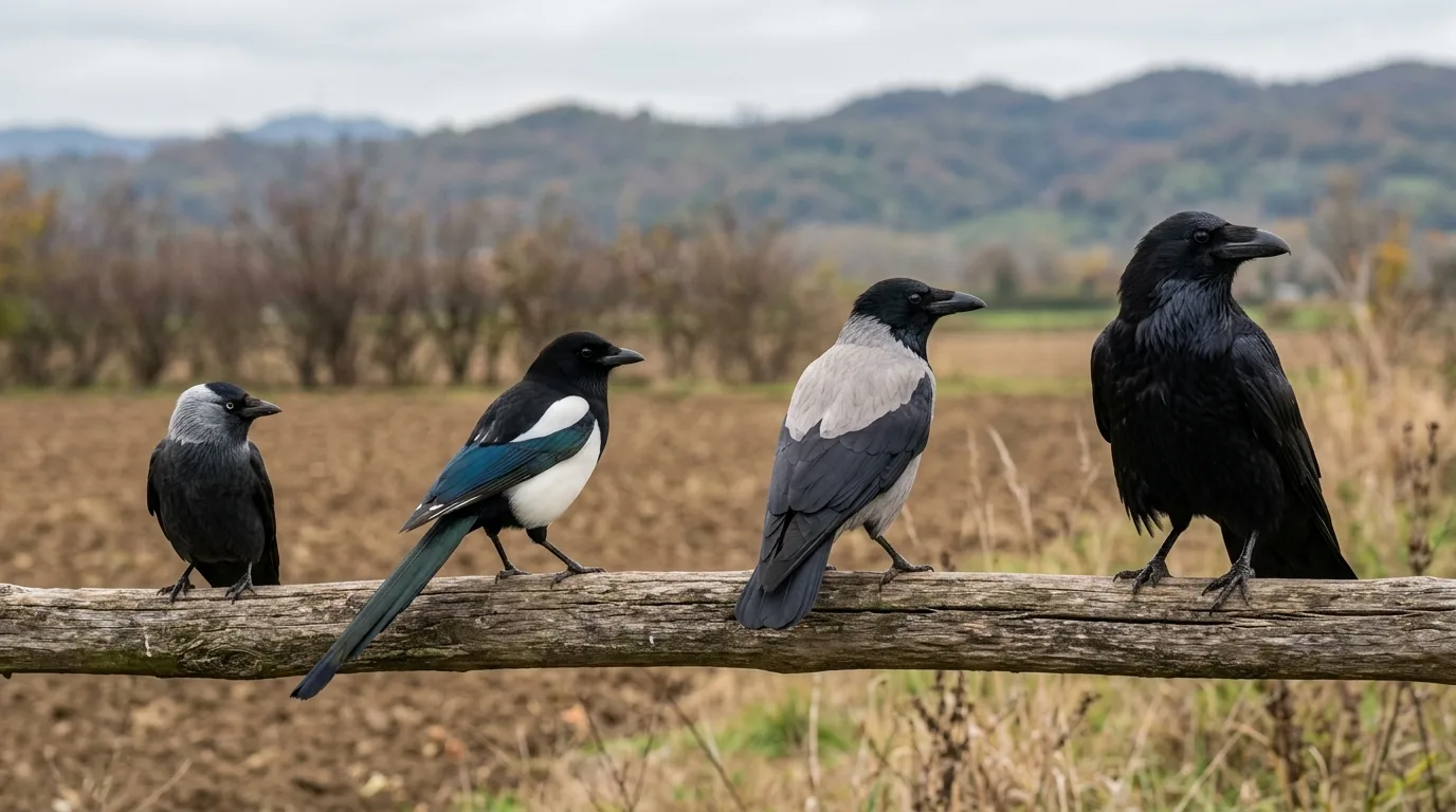 Cornacchia, gazza, ghiandaia o corvo imperiale? Riconoscere i corvidi italiani