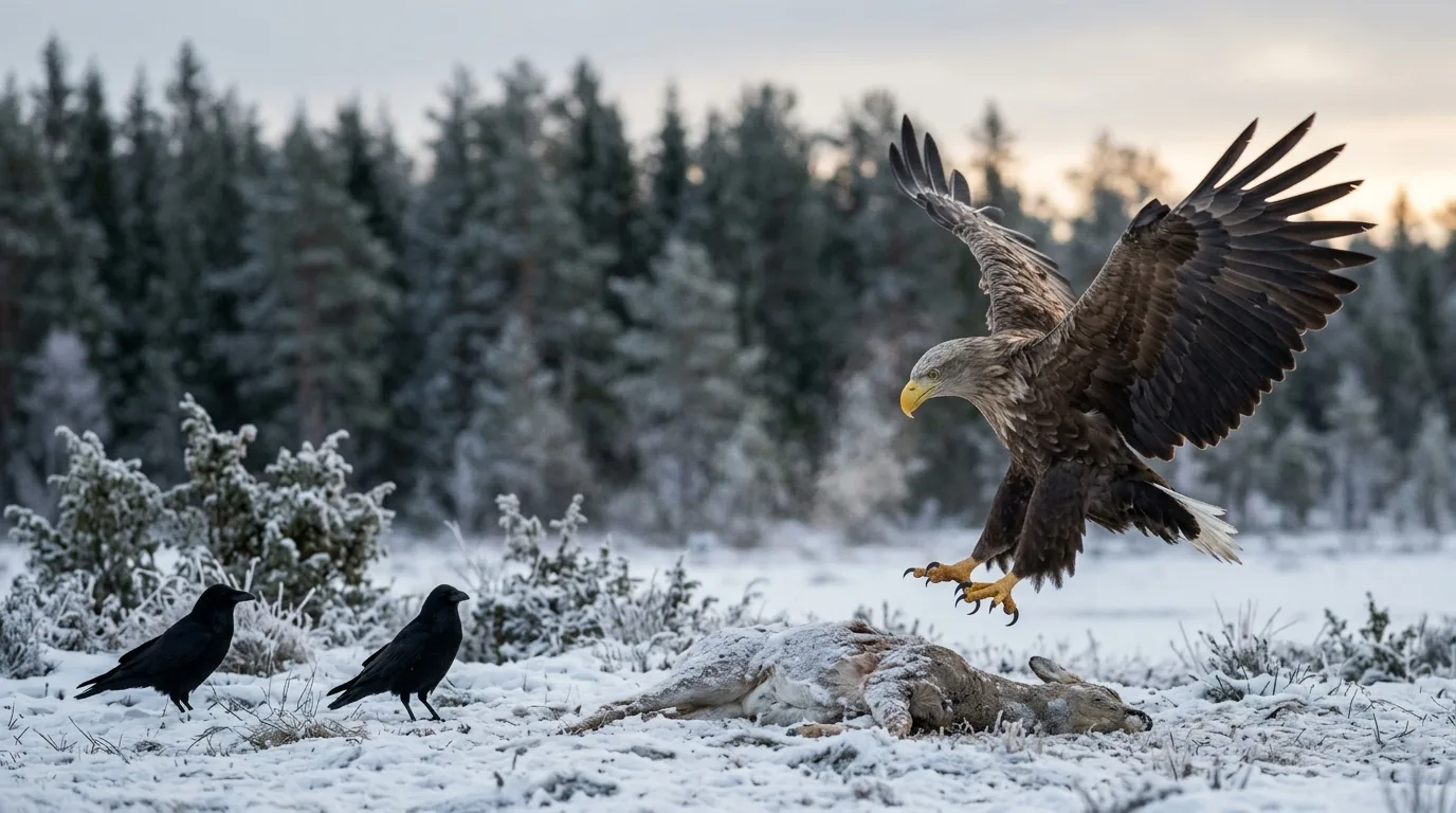 Örn vid åtel: så filmar du kungsörn och havsörn på kadaveråtel med viltkamera