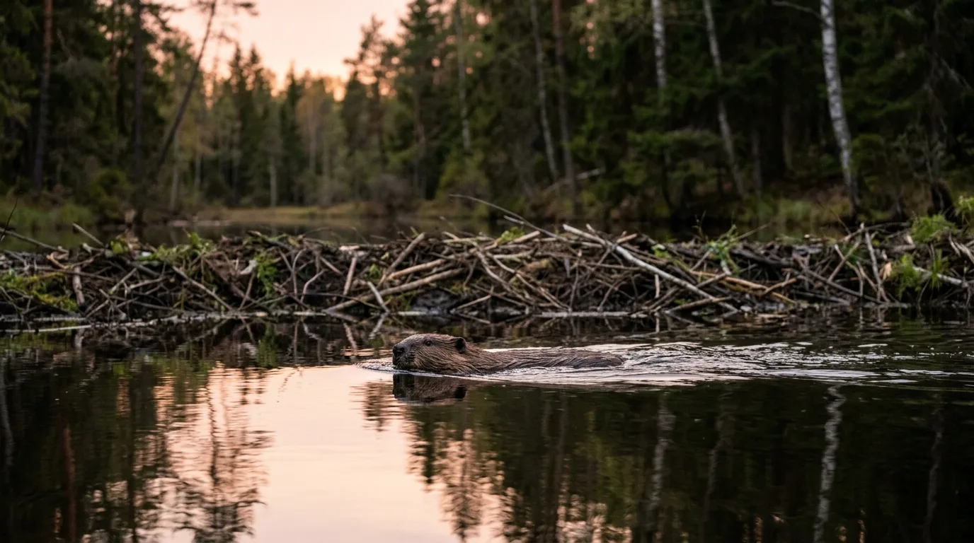 Bäveraktivitet vid vattendraget – så övervakar du bäverns dammbygge med viltkamera