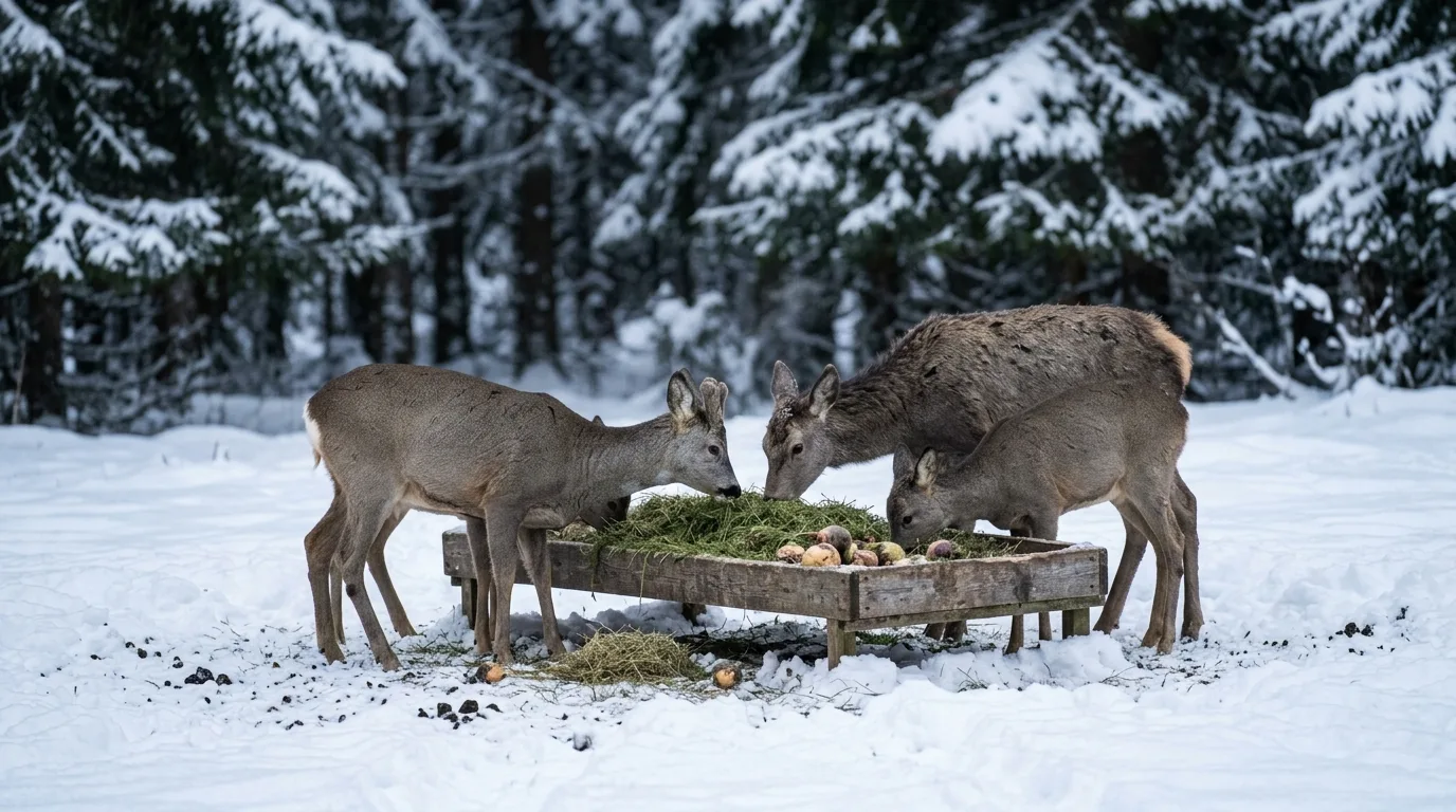Stödutfodring av vilt: reglerna och så övervakar du foderplatsen med viltkamera