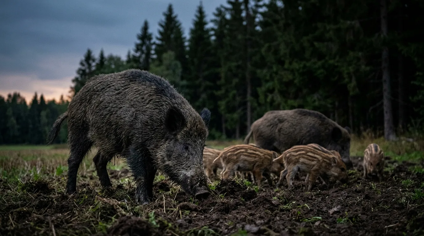 Vildsvin på åtelkamera: så läser du spår, bök och nattaktivitet